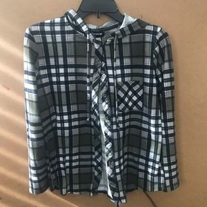 Green Flannel Hoodie